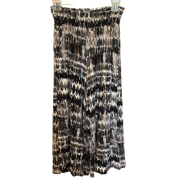 Women's French Laundry Capris Size Small Blk/grey/cream elastic waist - Picture 1 of 11